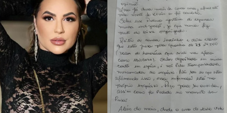Em carta, Deolane se pronuncia após prisão e nega ligação com crime organizado: “Enjaulada por pura perseguição”
